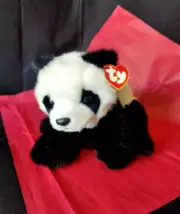 Ty Beanie Buddy Plush - Bamboo - MWMT, 1997 Panda Bear, 10" Large, Retired