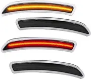 4x Smoked LED Front & Rear Side Marker Lights Compatible With Mini Cooper F55 F56 F57 2014-2019