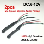 Mini CCTV High Sensitive Microphone Security Camera Audio Mic DC Power Cable Wid