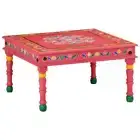 Coffee Table Pink Hand Painted Solid Wood Mango maple wood Coffee Tables