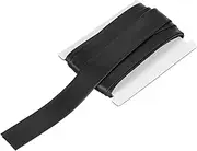 uxcell Double Fold Bias Tape for Sewing 1 Inch x 6 Yards Satin Pre-fold Continuous Binding Tape for Seaming Quilting Hemming Binding DIY Crafts, Black