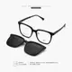 【專利磁吸偏光墨鏡夾片 可翻蓋太陽眼鏡】日本Zeen眼鏡框 漸變色方形男生眼鏡架 TJ2206【幸子眼鏡】