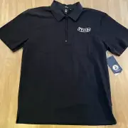 Volcom Mens Davis Zip Black Short Sleeve Shirt / Size Medium Classic Fit
