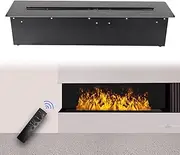 31.5" 3D Water Vapor Fireplace, Electric Fireplace with Realistic Flame Remote Control Water Connection Direct Great Decor for Home,Office,Hotel