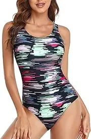 [Generic] Yellow Swimsuit Swimsuit Cutout Swimsuit Womens Tummy Slim Striped Swimwears Bikini Doggy