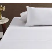 Accessorize White Piped Hotel Deluxe Cotton Sheet Set or Accessories