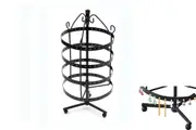 4-Tier Rotating Earring Holder 144 Holes Earring Organizer Jewelry Display Stand for Earrings-Black