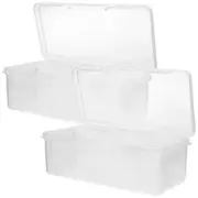 2 Pcs Bread Container for Homemade Holder Storage Box Keeper Bakery