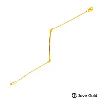 在飛比找PChome24h購物優惠-Jove Gold 漾金飾 恣意的愛黃金手鍊