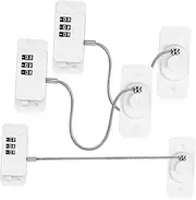 BESPORTBLE 3Pcs Combination Cupboard Lock Damage Window Stoppers for Fridge Freezer and Drawer Safety Durable Childproof Locks with Instructions Design