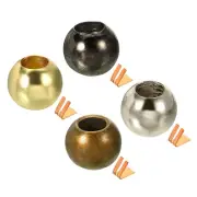 Pull Cord End Cord Metal Bead Lamp Zipper Round Ball Pull End 4 Color, 8pcs