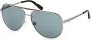[GUESS] GU00209 Sunglasses 08V shiny gunmetal 61/14/145 Men, 08v Shiny Gunmetal, 61/14/145