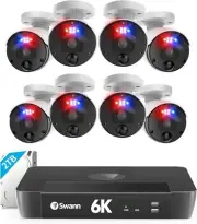 Swann 12MP Mega HD Security Camera System, 16CH NVR with 4TB HDD,8 Indoor