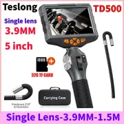 TD500 3.9mm Dia Articulating Borescope 5in IPS Video Endoscope Inspection Camera