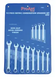 KC TOOLS BRAND ProAm Combination spanner set 12 piece SAE. Part No 15862