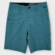 NWT Volcom Board Shorts Boys 26 (12) Blue Hybrid Swim Trunks Beach Vacation