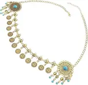 [Ipetboom] Retro Floral Hair Accessory with Boho Tassels Unique Head Chain and Stylish Headband for Women for Parties Costumes and Everyday Wear Lightweight and Comfortable Design