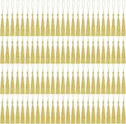 Lganze Hanging Ornament, 100 Pcs Silky Tassels for Crafts Keychain Graduation - Light Gold