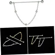 [LIFKOME] Men Tie Mens Collar Brooch Tie Bars for Men Mens Tie Coat Chain Lapel Tie for Men Collar Pin Collar Brooch Chain Mens Gold Tie Collar Bar Chain Men s Man Needle Seat Korean Version