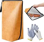 Zurligi BBQ Blanket for Resting Meat, with Gloves BBQ Brisket Blanket, Meat Insulated Resting with Wide Mouth for Large Brisket/Beef, Ideal for Family Gatherings and Barbecue Enthusiasts (Style 1)