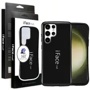iFace Case For Galaxy S23 Ultra Slimming Drop Proof Shockproof Hard Silicone Back Cover (Black)
