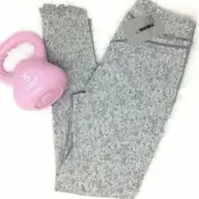 NEW GYMSHARK Compression Fit Fleur Texture Leggings Charcoal Marl Grey Size M