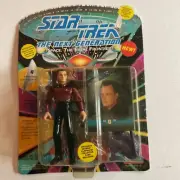 Star Trek Next Generation “Q”. Playmates 1994 NEW. damaged Card
