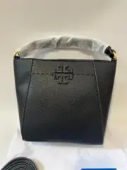 NEW Authentic Tory Burch Small McGraw Bucket Bag with Dust Bag black 2404M