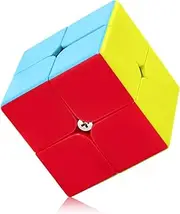 (2x2 Stickless) - Roxenda Speed Cube Profession 2x2x2 Speed Cube - Fast Smooth Turning - Solid Durable & Stickerless Frosted, Best 3D Puzzle Magic Toy - Turns Quicker Than Original