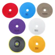 7 Piece 4" Diamond Polishing Pads Wet/Dry Set Pads For Stone Concrete Polishing