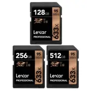 Lexar Professional 633x 32GB 64GB 128GB 256GB 512GB 1TB SDHC SDXC SD Card UHS-I