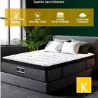 King Bed Mattress Euro Top 9 Zone Pocket Spring Latex Foam Medium Firm 34cm