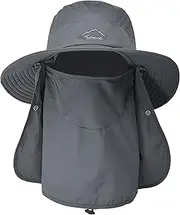 [UTOWO] Sun Hat for Men Women, Summer UV Sun Protection Wide Brim Fishing Hat for Men with Face Cover & Neck for Hiking