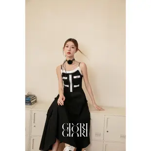 IRIS Boutique 泰國原創設計小眾品牌 黑色小可愛吊帶背心裙女