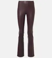 [Stouls] Stouls JP Long flared leather leggings AU 12 red