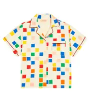 [The Animals Observatory] The Animals Observatory Baboon printed cotton and linen shirt Y 10 neutrals