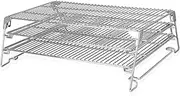 FlameDuty 21" 3-Tier Foldable Sliding Jerky Racks for Traeger, Pit Boss, GMG, Camp Chef and More Smoker Grills, 830"² Cooking Space Expansion Accessory for Barrel Pellet Grills