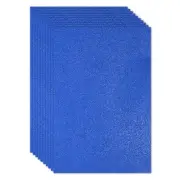 10 Sheets 2mm Glitter Foam Sheet A4 Dark Blue EVA Paper with Back Adhesive