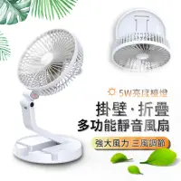 在飛比找momo購物網優惠-【ANTIAN】7吋 USB充電式伸縮折疊風扇(檯燈/壁掛風