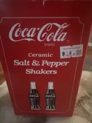 Coca Cola Salt & Pepper Shaker Set Ceramic Coke Bottles