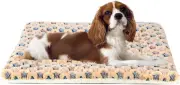 Dog Crate Pad - Ultra Soft Pet Bed with Cute Star Print, Washable Mat for Large