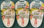 Lot Of 3 BIC Soleil Escape 4-Blade Razors Citrus Scent (4 Razors Per Pack)