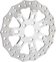 Arlen Ness Chrome 7 Valve Floating Front Brake Rotors Harley Touring Softail FX