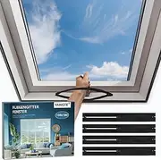 YANGTE Fly Screen Window Fly Screen Roof Window 150 x 180 cm - No Drilling Can Be Cut to Size with Self-Adhesive Velcro Tape and Zip Pack of 4