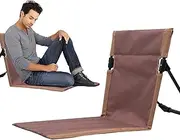 Legless Chair, Outdoor Folding Beach Chairs, Stadium Seats with Back Support Outdoor Floor Chair for Fishing Picnic Travel Hiking