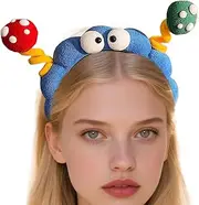 [Ziennhu] Cute Headband - Big Eyes Hair Hoop | Elastic Hairband Accessories for Gym Running Summer Sports Washing Workout