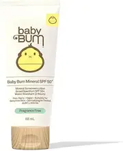 Sun Bum Baby Bum SPF 50 Sunscreen Lotion | Mineral UVA/UVB Face and Body Protection for Sensitive Skin | Fragrance Free | Travel Size | 3 FL OZ, 1 kg