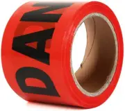 KINGPLAST Red Danger Tape - 3 Inch 300 feet Caution Barrier Tape Safety Warning