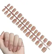 Press On Nails - 30PCS Fake Nails | Stick On Nails | Short False Nails | Press On Nails Short | Short Square False Nails | Artificial Nails | Easy To Stick & Remove Nails For Manicure At Home