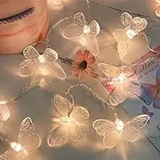 KINGCOO Butterfly String Lights, 3M 20LED Butterfly Battery Operated Indoor Outdoor Fairy Decorative Lights for Home Bedroom Party Birthday Summer Garden Wedding Christmas Lighting Decoration